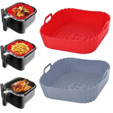 1PC Reusable Airfryer Pan Liner Accessories Silicone Air Fryers Oven Baking Tray picture