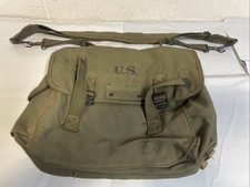 WWII US Army Musette Bag 1945 Field Pack Atlantic Products CO Vet ID Set Green picture