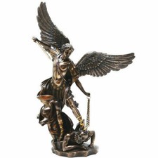 HUGE 48 Inch   The Archange St. Michael  Cold Cast Bronze Powder  Statue picture