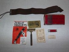 VINTAGE 1920S VALET AUTO STROP SAFETY RAZOR KIT picture
