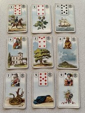 Antique B. Dondorf Lenormand Fortune Tarot All 36 Cards No Box Frankfurt c. 1910 picture