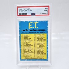 1982 Topps E.T. PSA 9 Checklist #87 ET Final Card picture