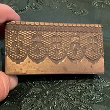 GES GESCH Brass Stamp Holder Antique VTG Germany 1899-1944 With One Cent Stamps picture
