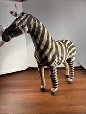 Unique 14 Inch Burlap Wrapped Zebra Collectable picture