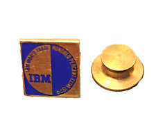 VINTAGE 1974 IBM HUNDRED PERCENT CLUB 10k GOLD 0.067 ozt COLLECTIBLE LAPEL PIN picture