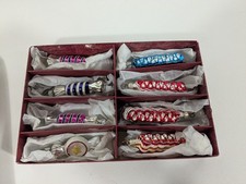 Lot of 8 Hallmark Sugared Candy Blown Glass Ornaments Yummy Memories Czech C picture