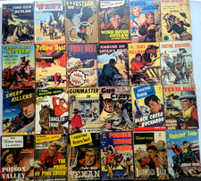 Lot 24 vintage antique western pulp magazines Zane Grey Raine Overholser Coburn picture
