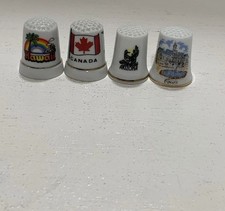 Vintage Lot of 4 Thimbles Canada Hawaii picture