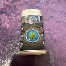 Vintage Metal Refillable Butane Lighter Marijuana Leaf picture