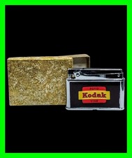 Vintage Kodak Film Flat Ad Cigarette Lighter With Box UNFIRED RARE Working picture