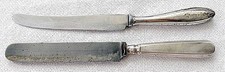 Judaica, 2 WMF German Antique Challah Bread Knives for Shabbat, early 20th cen. picture