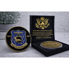 Rare USS Guitarro SSN 665 Submarine Challenge Coin USN w/ Retirement Award picture