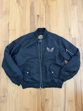 Harley-Davidson Twin Cam 88 Black Bomber Vintage Jacket Large Embroidered picture