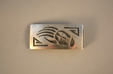Vintage  Hopi Silver Belt Buckle - Badger Paw - Daniel Phillips - Hopi Crafts picture
