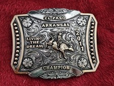 RODEO☆X~TREME☆2011☆Bull Riding CHAMPION TROPHY BUCKLE☆El Paso Arkansas☆Rare☆W75 picture