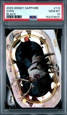 2025 Topps Chrome Disney Sapphire PSA 10 Sven /10 Black Refractor #112 Frozen picture