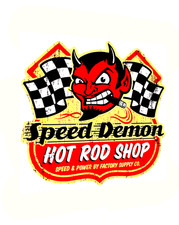 Speed Demon Logo Garage Tool Box Stickers Rat Rod Hot Rod Kustom Kulture Decals  picture