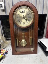 Waltham 31 Day Chime Large Wall Clock Vintage Casket Style picture
