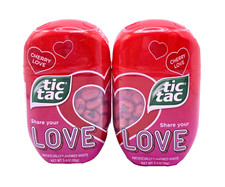 RARE Ltd Ed. Share your Love Pair TIC TAC CHERRY LOVE Flavor PRINTED Candy Mints picture