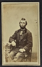 Antique CDV Photo Man Abraham Lincoln Lookalike Providence RI Studio Theo Chase picture