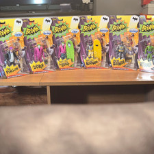 Batman Classic TV Series Figure Lot Batman Joker Penguin Riddler Cards Sealed picture
