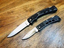 Vintage 1988 & 1996 Buck USA 444, 425, Bucklite Folding Hunting Knife (Lot of 2) picture
