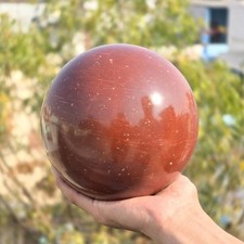 Large 165MM Red Jasper Crystal Ball Natural Brick Red Gemstone Sphere Decor picture