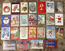Vintage 1998/99 Christmas Greeting Cards Lot of 25 Assorted Designs No Envelopes picture