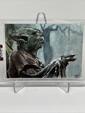 2021 Topps Star Wars Galaxy Sketch Card 1/1 By Kursat Cetiner Of Yoda 🔥 picture
