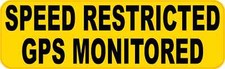 StickerTalk Speed Restricted GPS Monitored Magnet, 10 inches x 3 inches picture