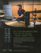 2015 Print Ad of Razer Seiren Pro Drum Microphones w Jeff Friedl picture
