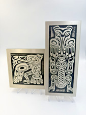 Vintage Orchard Studio Canadian First Nations Etched Aluminum Plaques picture