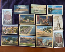 14 Vintage Linen Postcard Lot US views. Posted and Unposted. picture