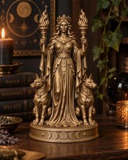 Hecate Statue, Greek Goddess Sculpture, Moon Goddess Decor picture