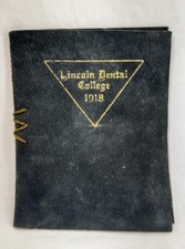 1918 Lincoln Dental College Leather Bound Commencement Graduation NE Dentist picture