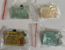 Disney PARK RIDE DISNEYLAND TICKETS Pin lot Of 4 picture