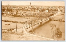 [40j10] Postcard RPPC Merrill Wisconsin 1911 Birds-Eye View from Scott Mansion picture