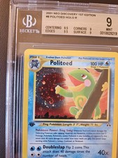2001 Pokemon Neo Discovery 8 Politoed Holo 1st Edition BGS 9 Mint 9.5 subgrades picture