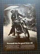 Vintage 1973 Kawasaki Motorcycles Print Ad picture