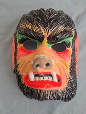 Vintage 1970's  WOLFMAN Mask Ben Cooper Halloween Universal Monster NICE picture