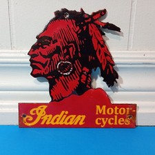 Vintage Indian Motorcycle Porcelain Enamel Sign 6