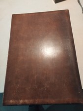 Large Vintage Florentine Leather Desk Blotter Made in Italy Gold T Made in Italy picture