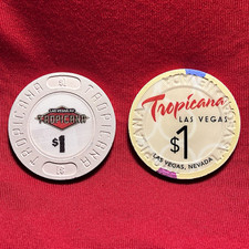 Tropicana Las Vegas Nevada NV $1 Casino Chips Set of 2 from Las Vegas picture
