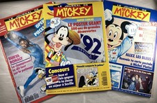3 VINTAGE LE JOURNAL DE MICKEY. Disney's French-Language Comic/Magazine. 1992. picture