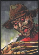 FREDDY KRUEGER a NIGHTMARE on ELM STREET Sketch card by Artist Turtle art picture