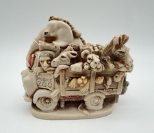 Harmony Kingdom Ed's Safari Pete’s Mobile Zoo Animals Lidded Trinket Box 3” picture