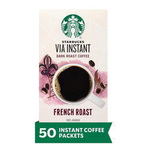 via Instant Coffee, Dark Roast Coffee, French Roast, 100% Arabica, 1 Box (50 Pac picture