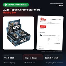 2026 Topps Chrome Star Wars Hobby Box Sealed - IN HAND Ships Fast - Wholesale picture