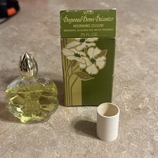 Vintage 1970s Avon Dogwood Demi-Decanter Moonwind Cologne .75 oz Original Box picture