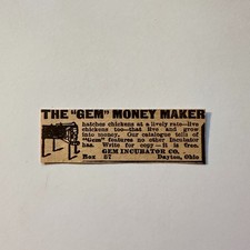Gem Incubator Co. The Gem Money Maker Dayton OH 1906 Minneapolis Ad 5AL1-S21 picture